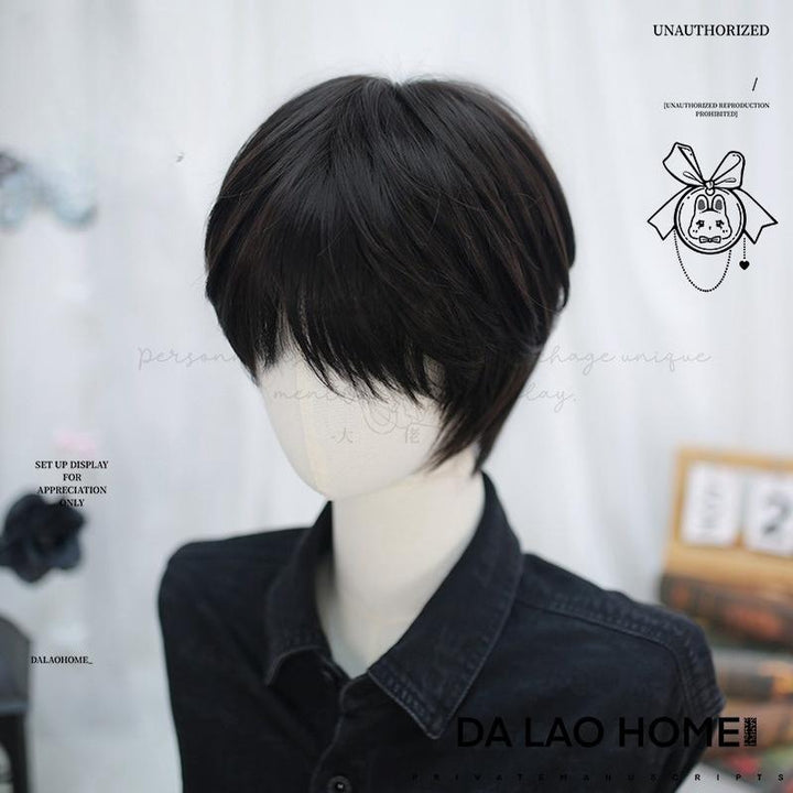 Dalao Home~Ouji Lolita Short Wig with Natural Color and Layered Cuts