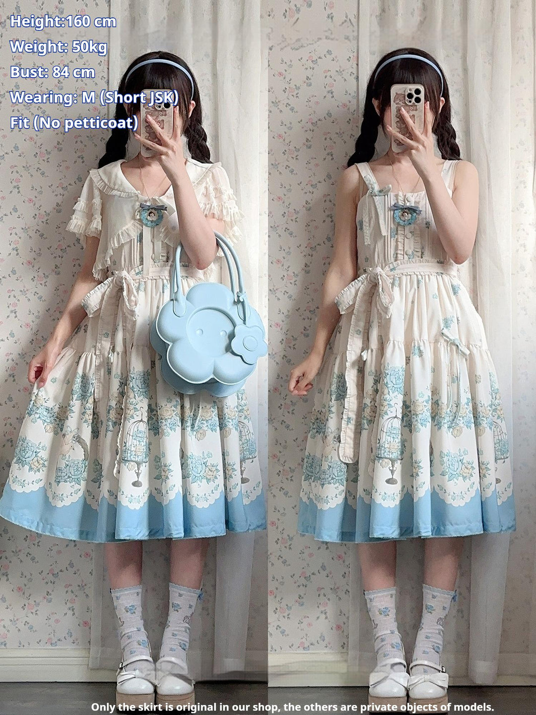 DreamWhale~Floral and Bird Series~Classic Lolita JSK Suit Floral Print Dress 40910:679560