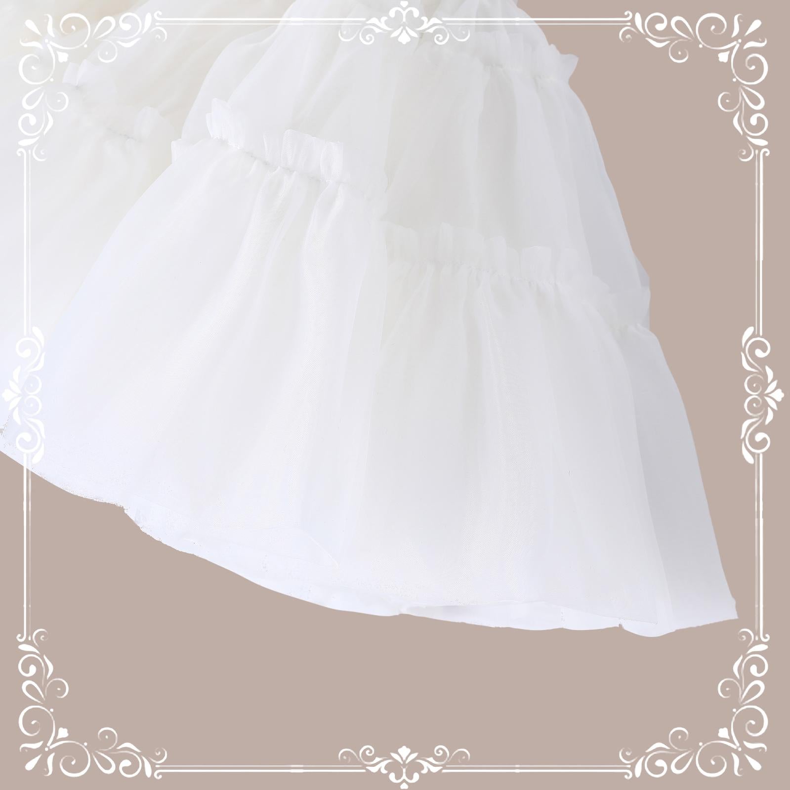 Aurora&Ariel - Mini A Line Lolita Petticoat | 18" (45cm) Length, Cotton Lining