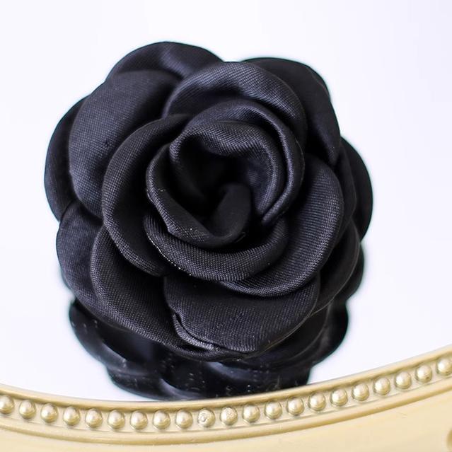 Xiaogui - Retro Lolita Brooch Rose Hairpins Flower Headdress Black