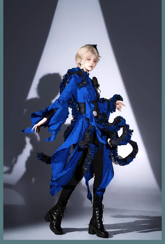 Gothic Lolita Tentacle-like Petticoat and Short-Sleeved OP