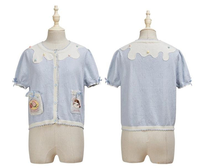 Summer Fairy~IP Collab Kawaii Lolita Dresses OP Home Wear Salopette Cardigan SK   