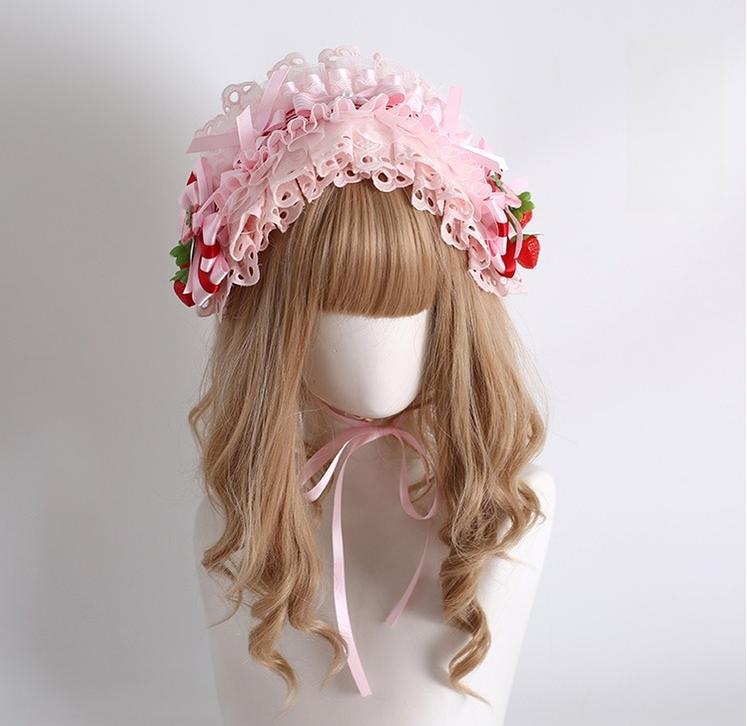 Xiaogui - Sweet Lolita Strawberry Head Accessory