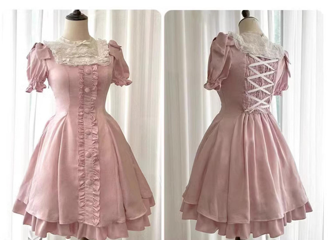 Sweet Wood~Plus Size Lolita OP Dress Summer Dress   