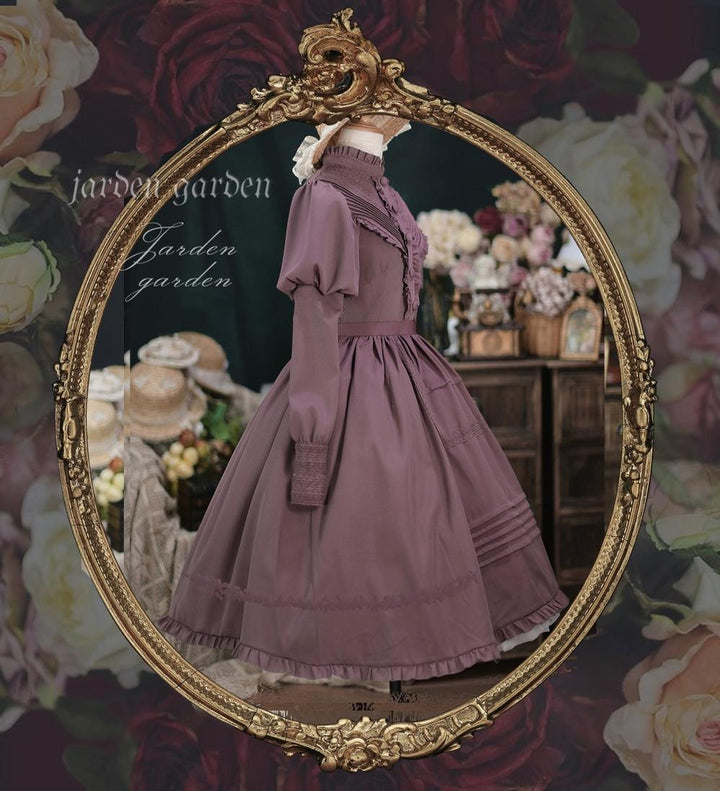 Tiny Garden~The Black Forest~Classic Lolita Stand Collar Dress OP   