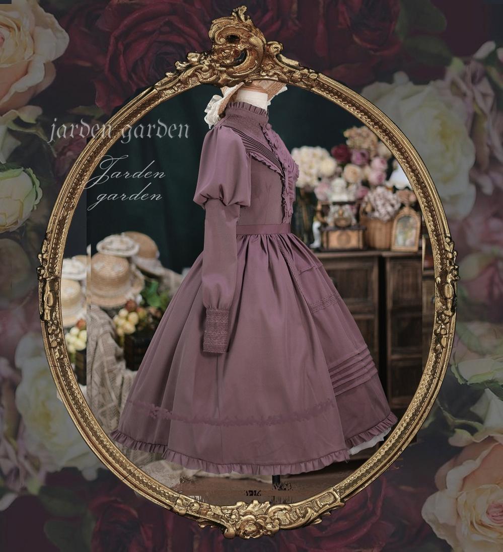 Tiny Garden - The Black Forest - Classic Lolita Stand Collar Dress OP