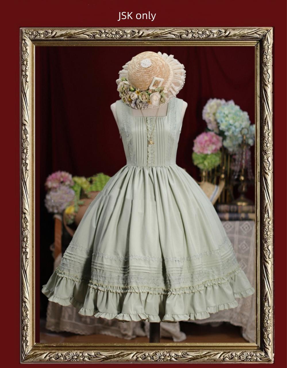 Tiny Garden~Nocturne Reminiscence~Elegant Lolita JSK Dress Multi-Wear Apron Dress Set (L M S XL) 19290:596362