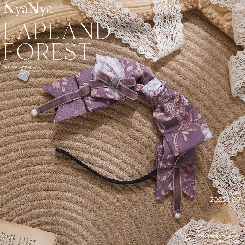 (Buyforme)NyaNya~ Lapland Forest~ Lolita Elegant Vintage Floral JSK OP Dress Pre-order (4-5 months before shipping ) Free size cloth KC-purple brown