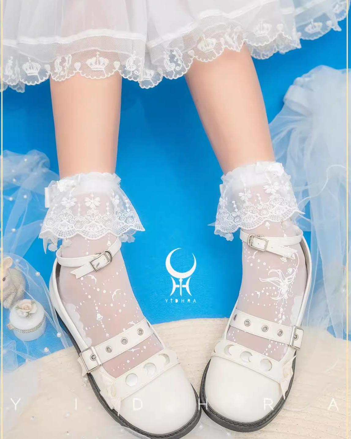 Yidhra - 20D Lace Sweet Lolita Short Socks 42460:783662