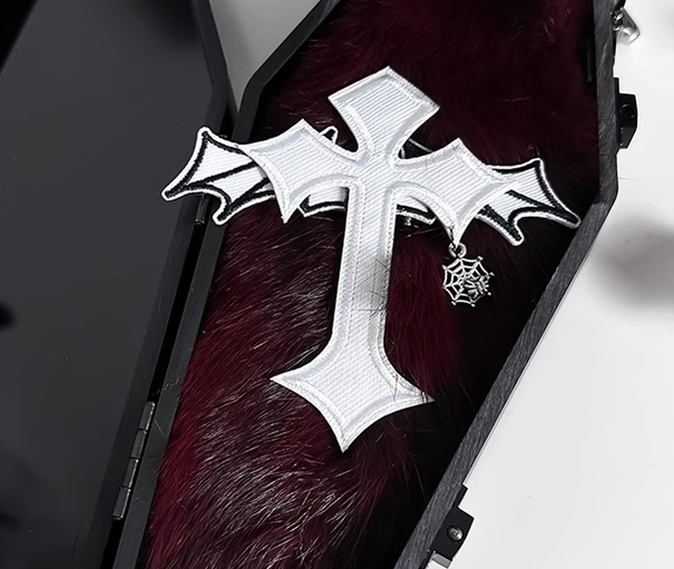 CastleToo - Halloween Gothic Lolita Cross Shaped Brooch Headdress