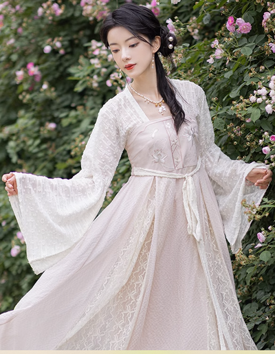 Chixia~ Han Lolita Elegant Light Beige Chest Length Dress S dress 