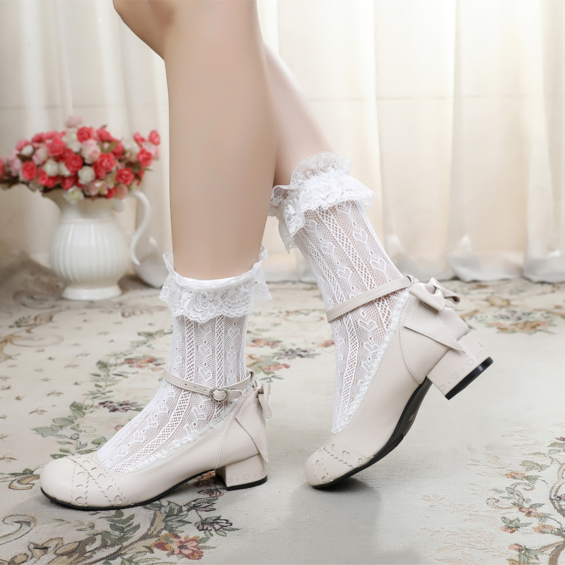 Sosic - Rei Su Su - Sweet Lolita Round Toe Leather Shoes Multicolors