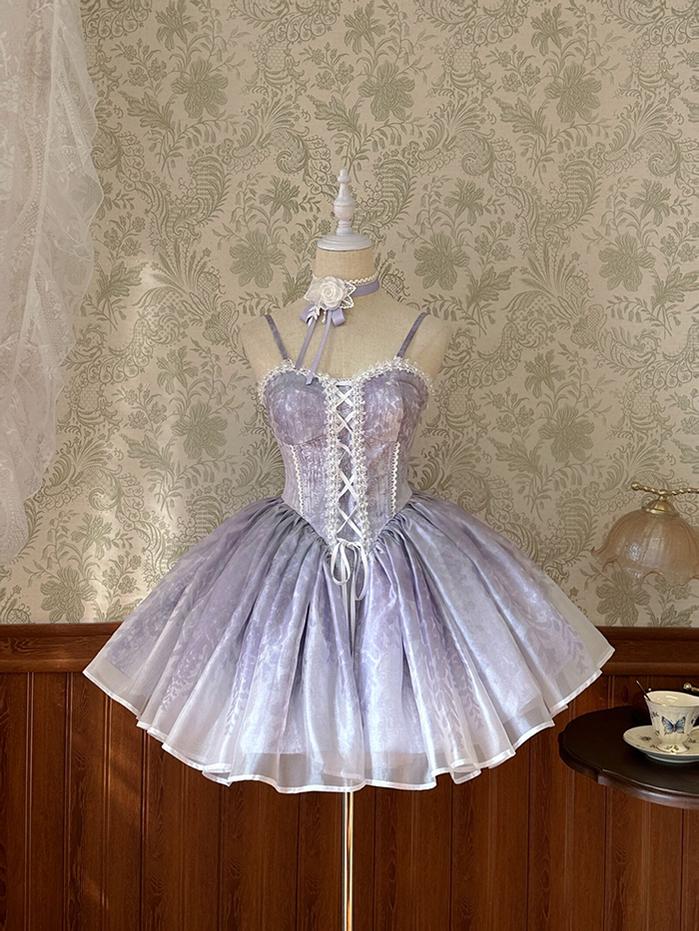 Alice Girl~Wisteria Ballet~Sweet Lolita Jumper Dress JSK Multicolor   