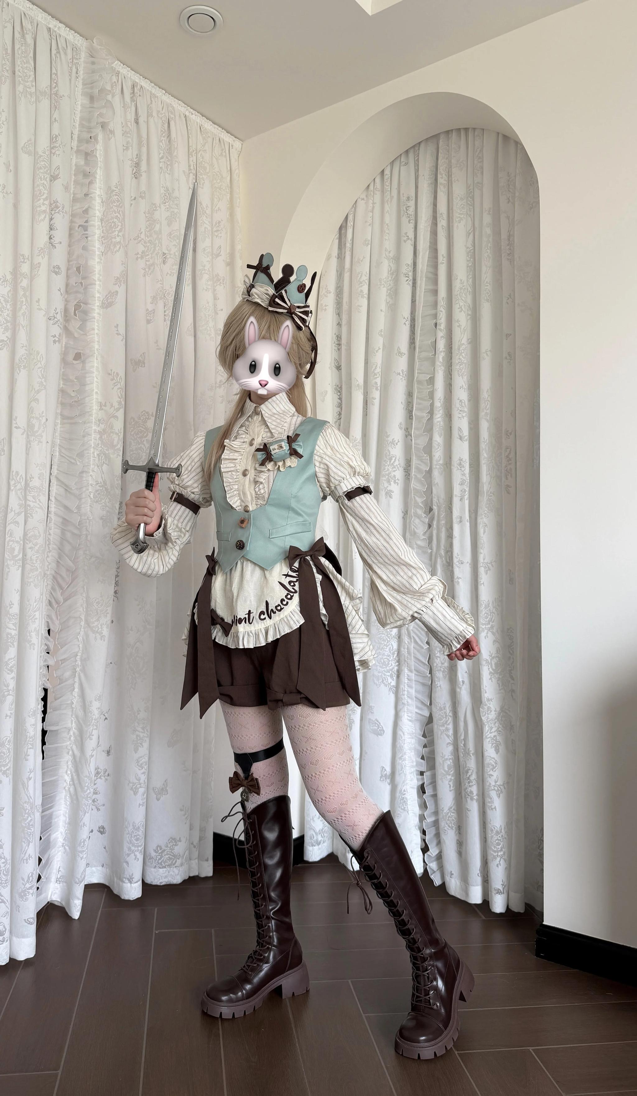 Dream Volley - Mint Chocolate Ouji Lolita Shorts or Skirt Set 45783:862338