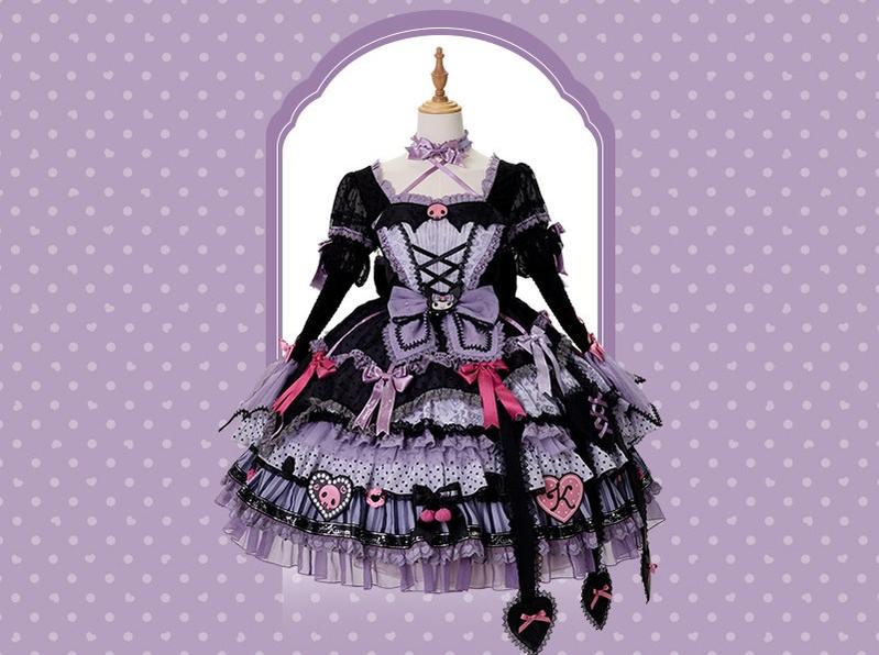 IP Collab Gorgeous Lolita OP Dress, Polka Dot Accent