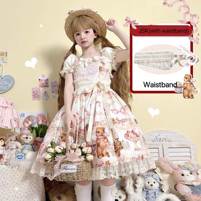 3 Puppets~Midsummer Fairy Tale~Sweet Lolita Jumper Dress Elegant OP S JSK - Ivory 