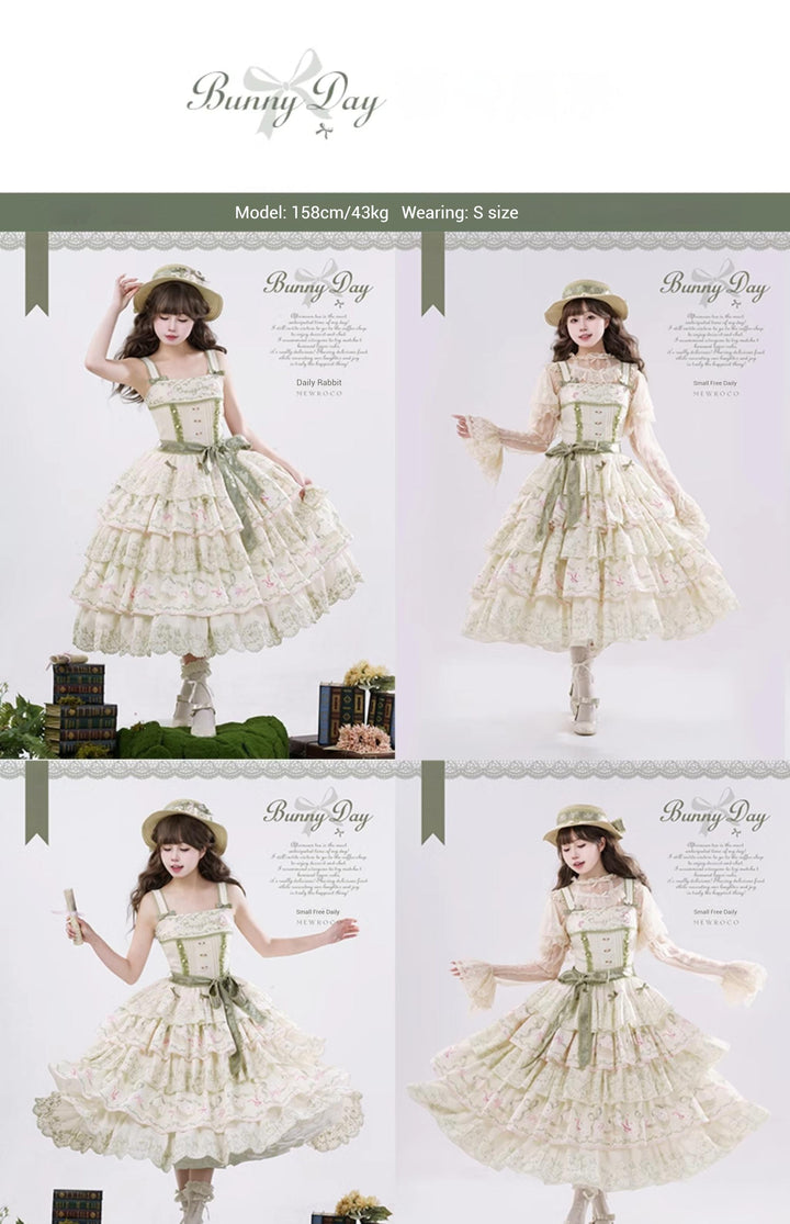 Mewroco~Daily Bunny~Classic Lolita JSK Dress with Bunny Prints
