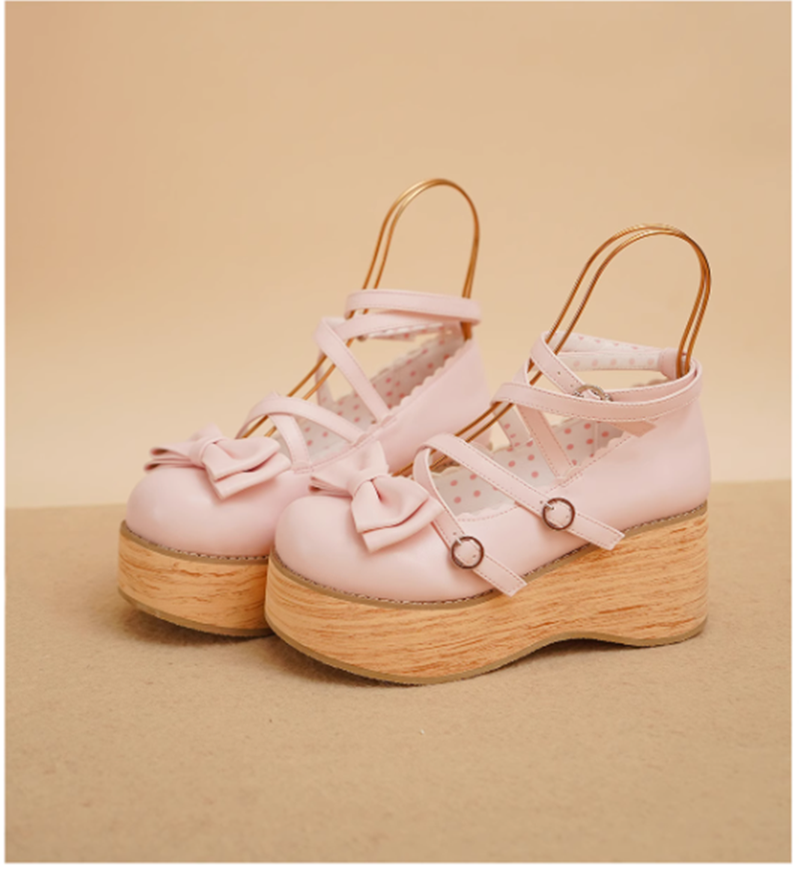 (Buyforme)MODO~Lolita Round-Toe Platform Multicolor Shoes   