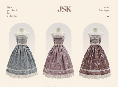 (Buyforme)NyaNya~ Lapland Forest~ Lolita Elegant Vintage Floral JSK OP Dress   