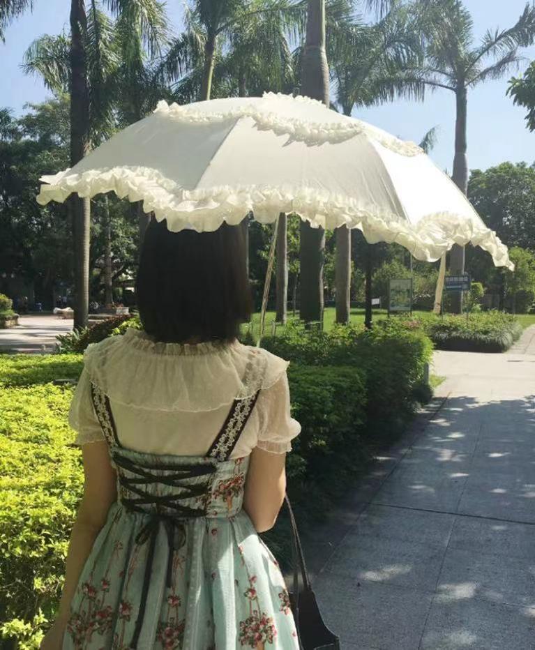 Whale Island - Kawaii Lolita Parasol Daily Lolita Two-folded Umbrella
