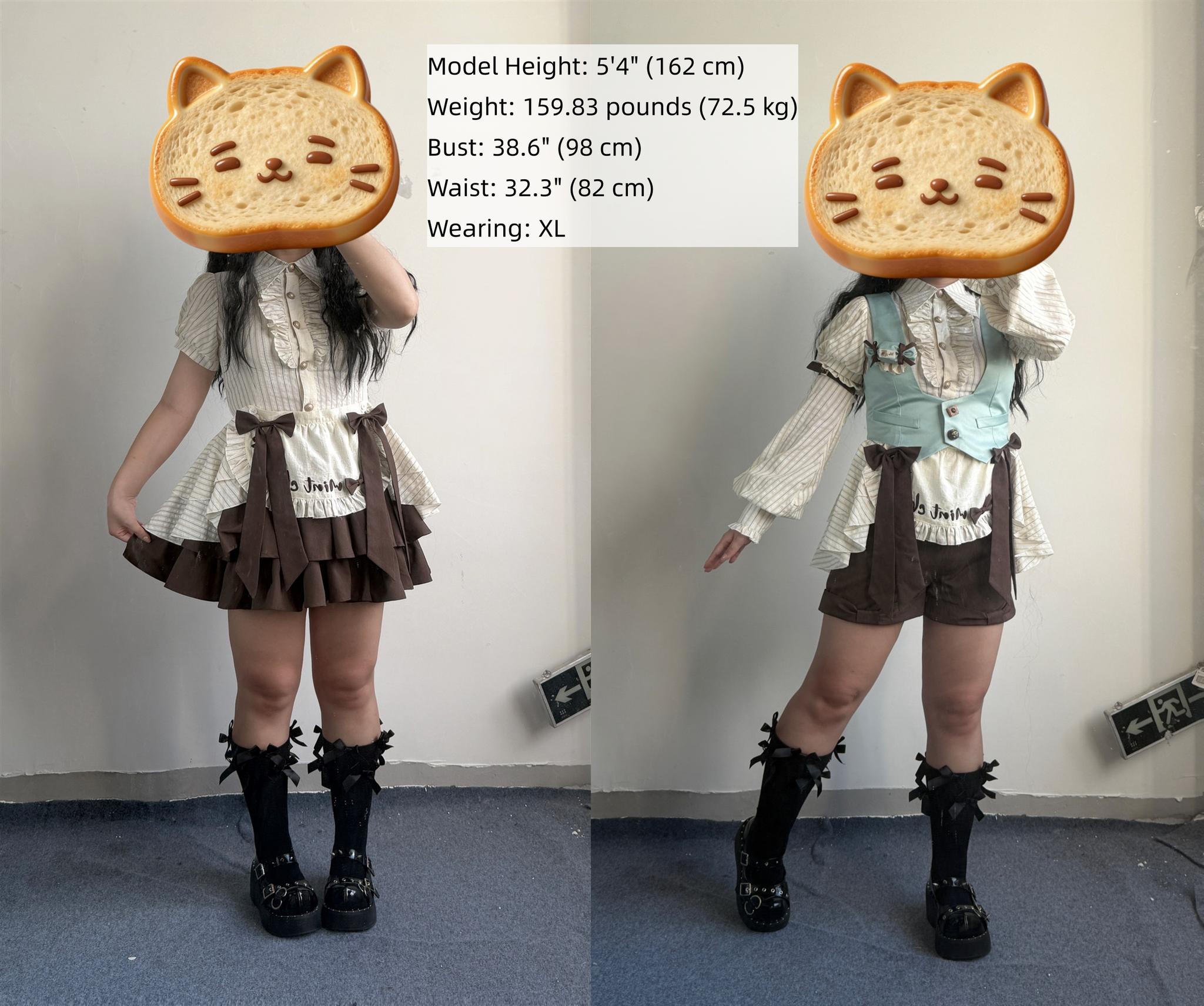 Dream Volley - Mint Chocolate Ouji Lolita Shorts or Skirt Set 45783:862376