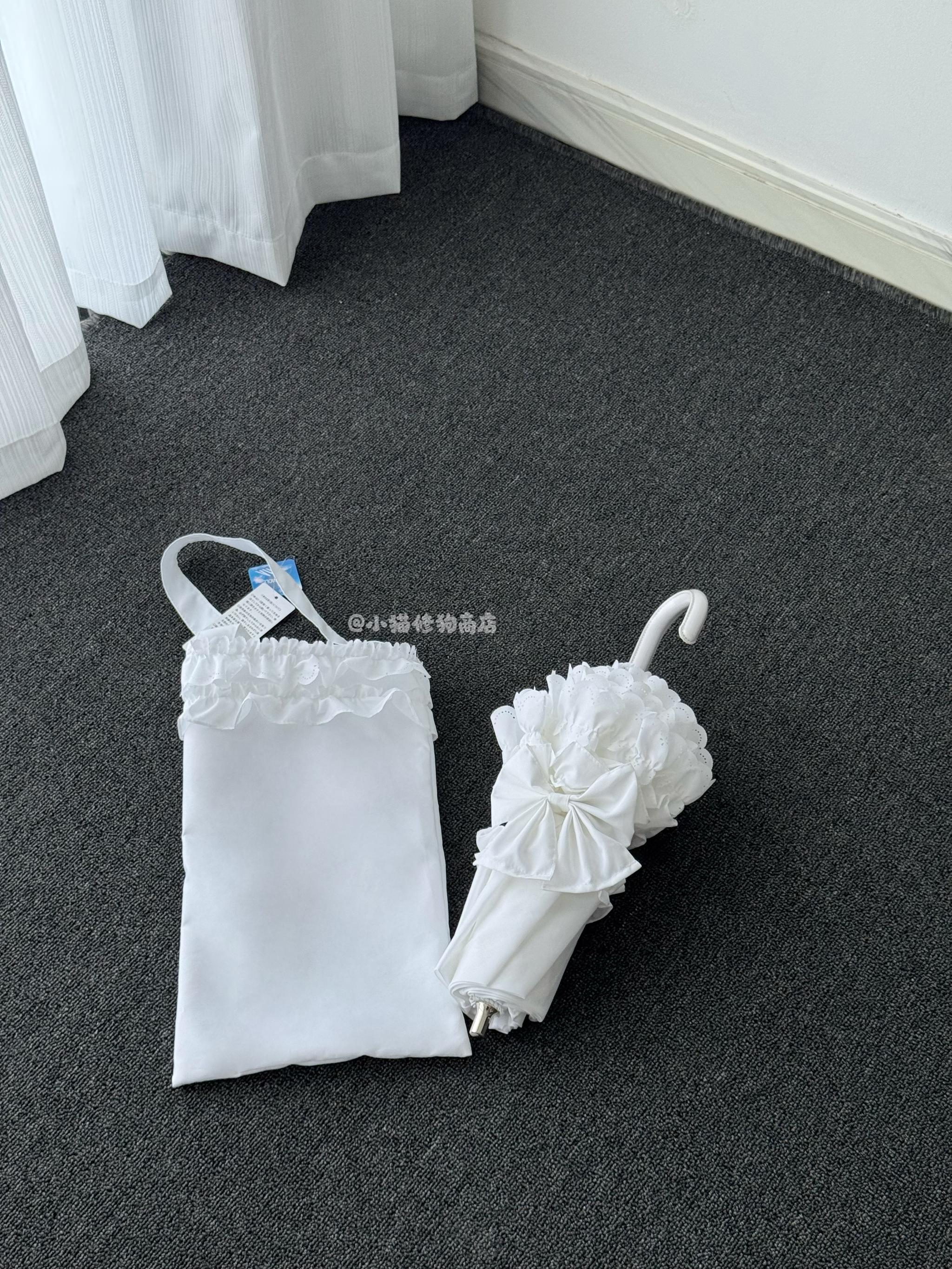 Classic Lolita Foldable Sunscreen Parasol with Ruffles 45588:854137