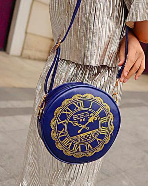 (BFM)Kira~Alice Clock~Kawaii Lolita Shoulder Bag Round Lolita Crossbody Bag   