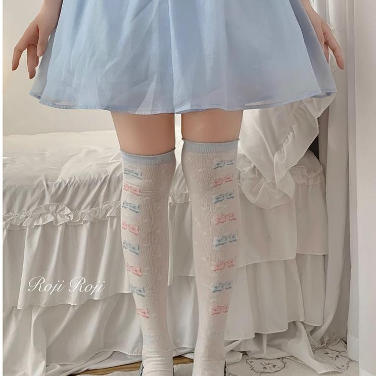 Roji Roji~Winter Lolita Thigh High Socks Slim Leg Socks   