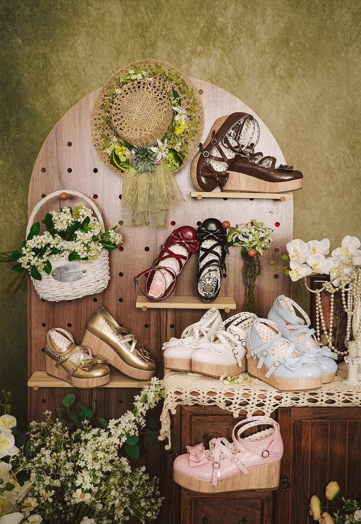 MODO - Old School Tata - Kawaii Lolita Hight Platform Shoes with Round Toe 42310:736260