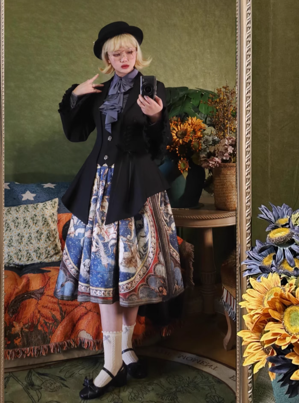 Pemberley Manor - Classic Lolita Slim Fit Coat, Notched Lapel Collar 45971:869960