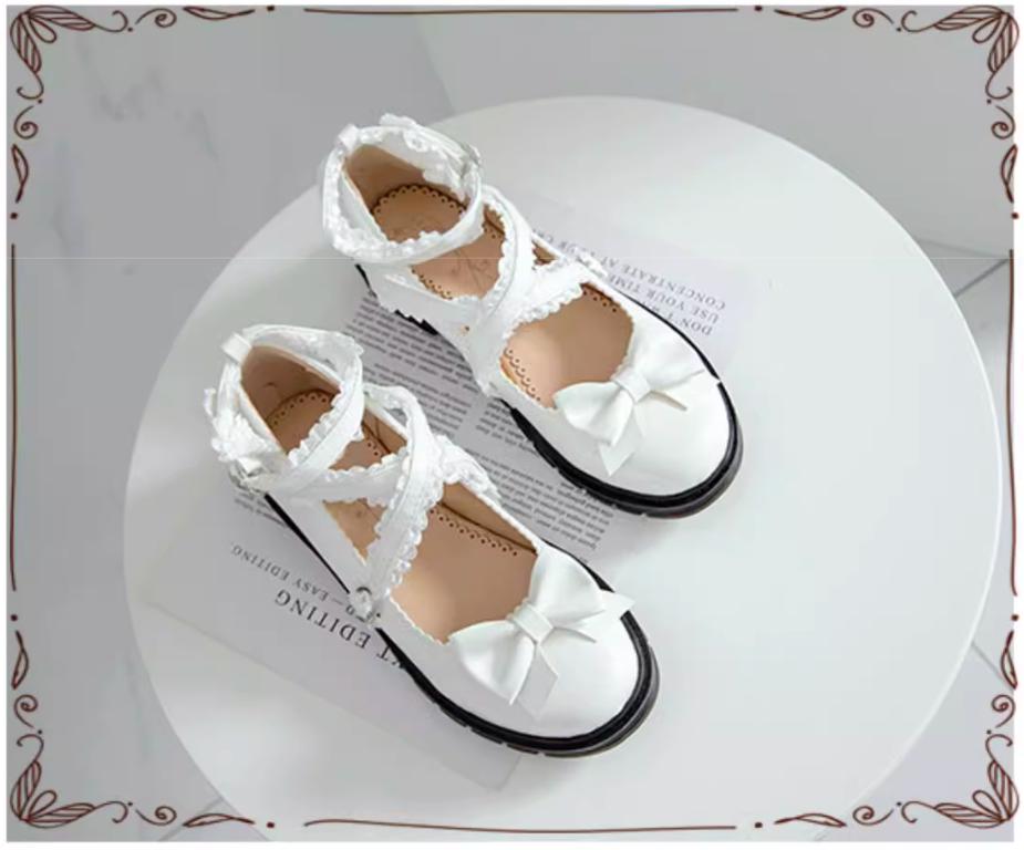 Yana~Yana Maid~Maid Lolita Low Heel Shoes Plus Size Lace Lolita Shoes   