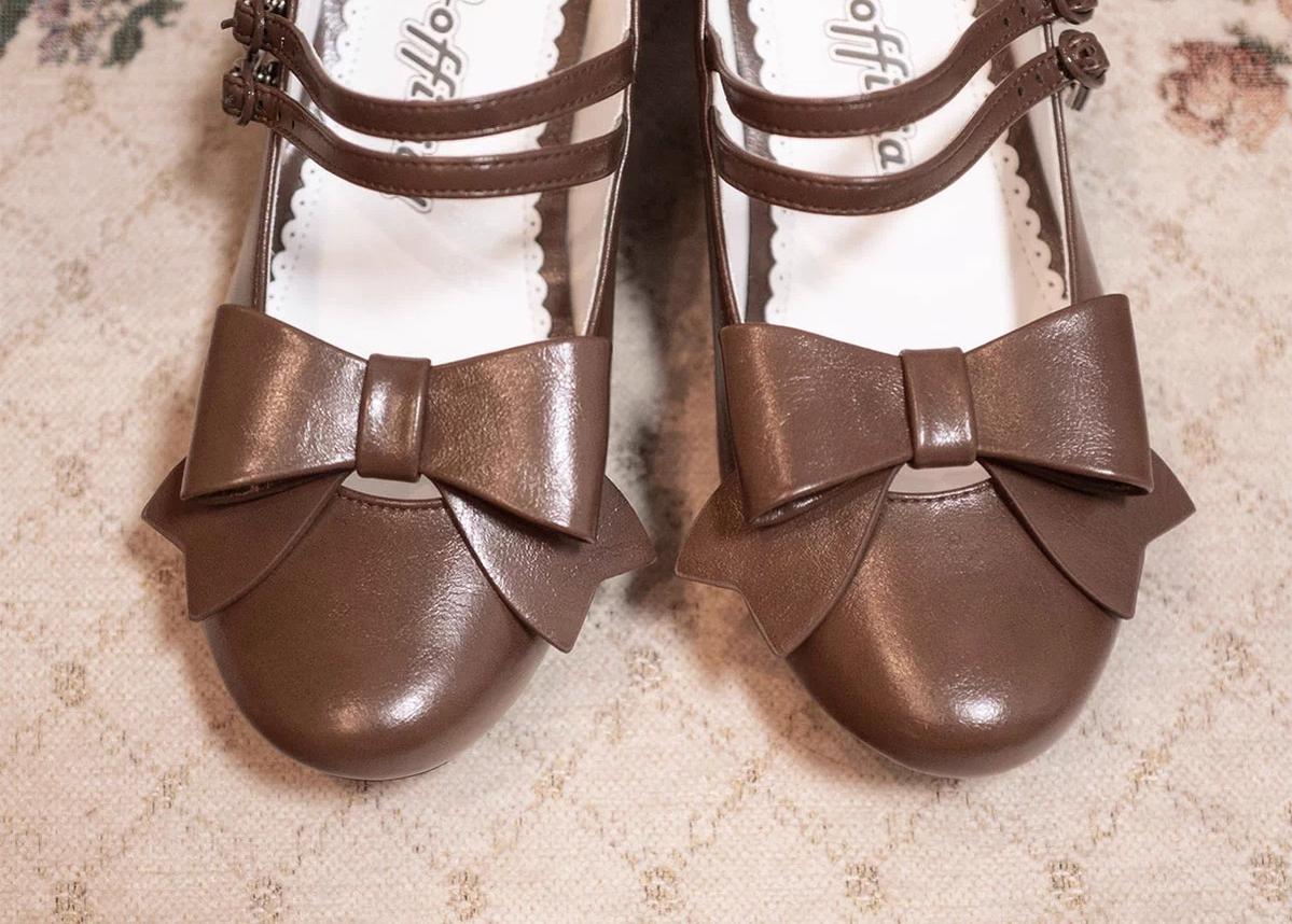 MODO - Apple Candy - Pointed Toe Lolita Shoes, Low Block Heel