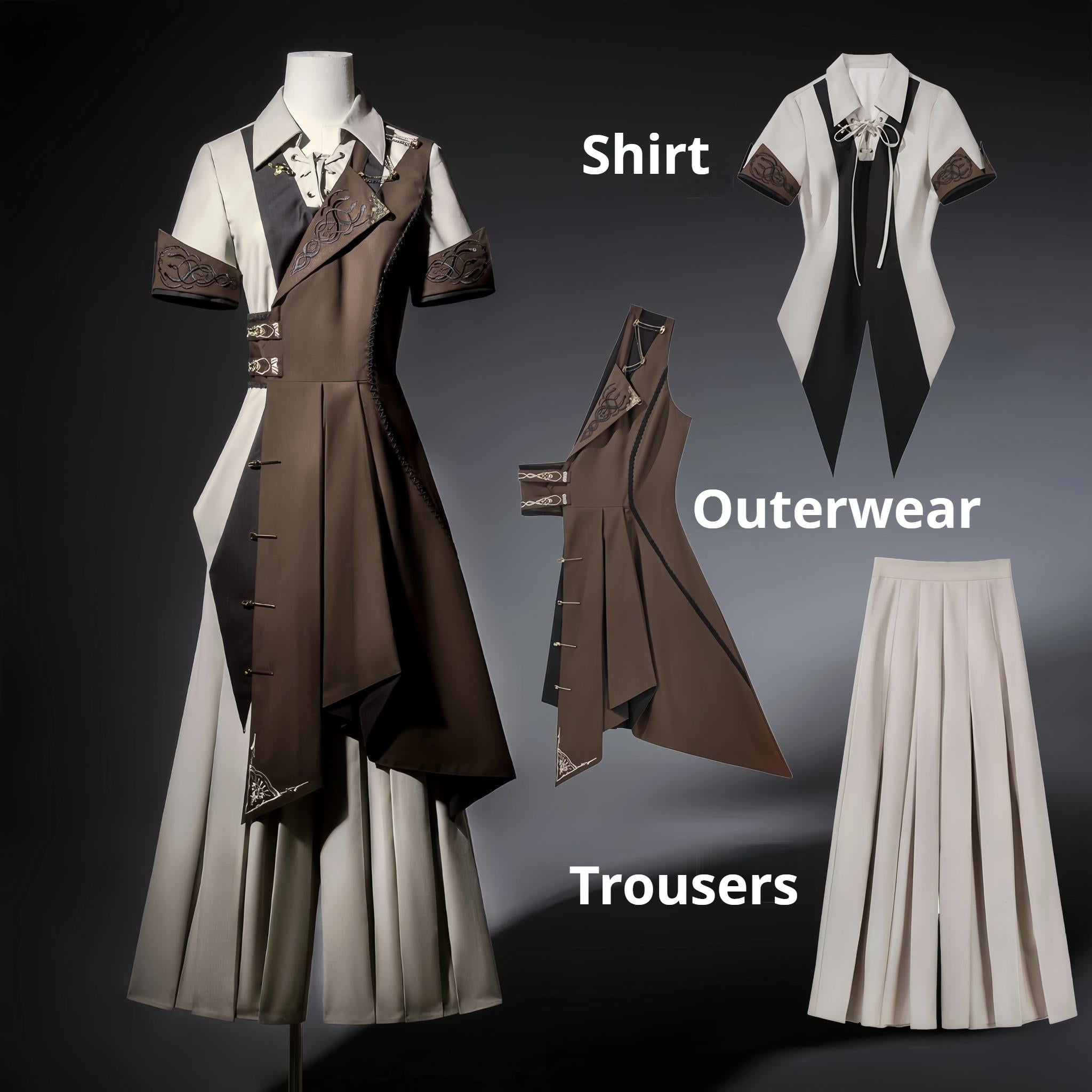 Your Princess - Voyage Guide - Vintage Ouji Lolita Suit Nautical Style Outfit Outerwear + Shirt + Trousers S