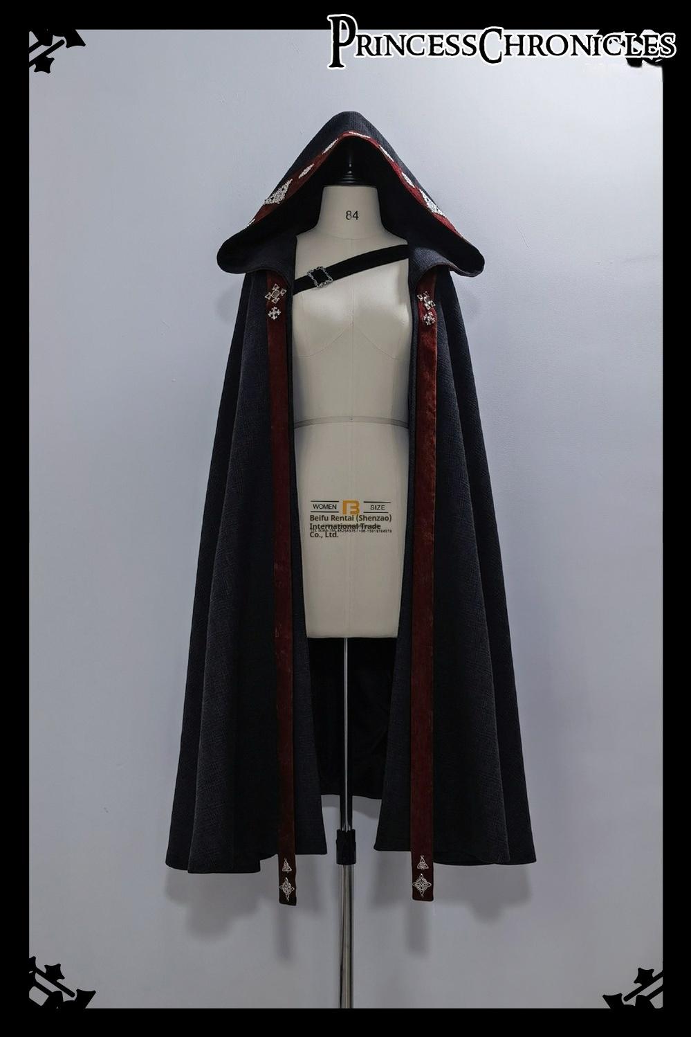 Princess Chronicles - Divine Covenant - Retro Ouji Lolita Pants Suit Male Lolita Long Cape Long Cape Only S