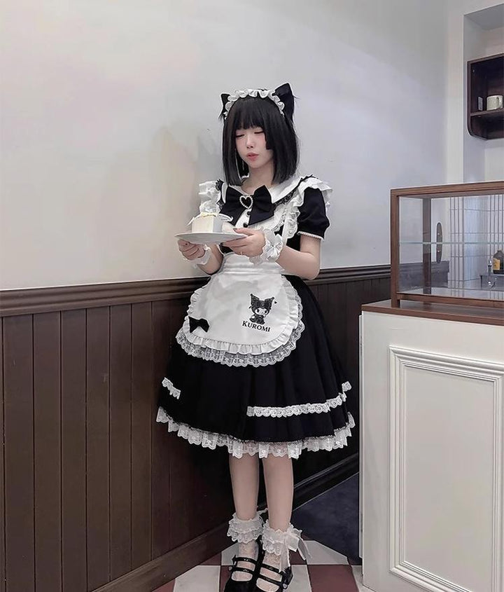 Confession Balloon~IP Collab Maid Lolita OP Dress   