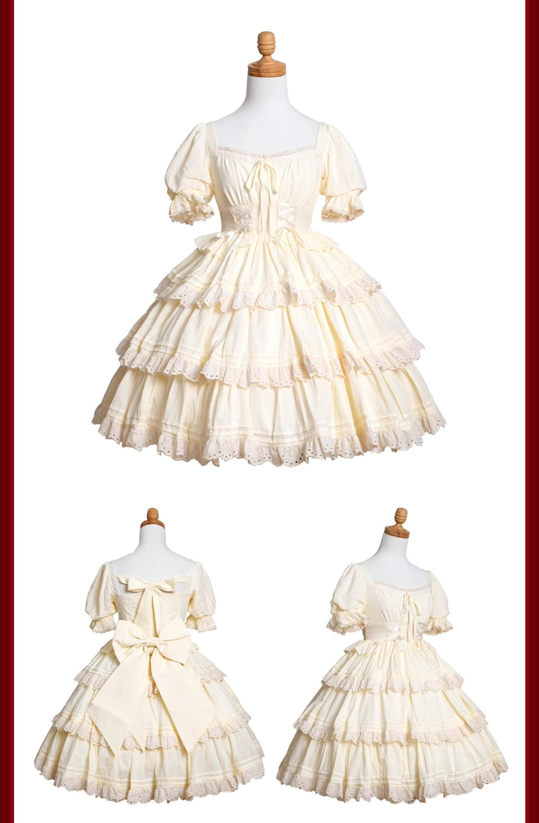 MEEKWIND~Miss Flora~Cotton Sweet Lolita Dress Set Doll-like OP and JSK