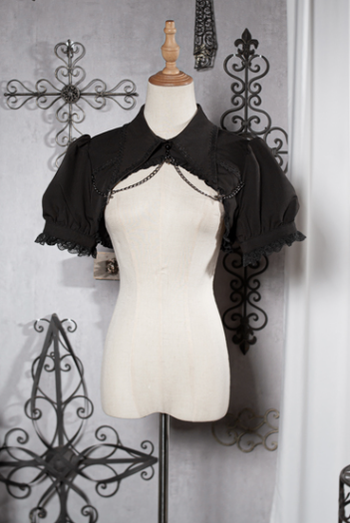 OCELOT - Contract Cross - Gothic Lolita Elegant Bubble Bolero S black bolero