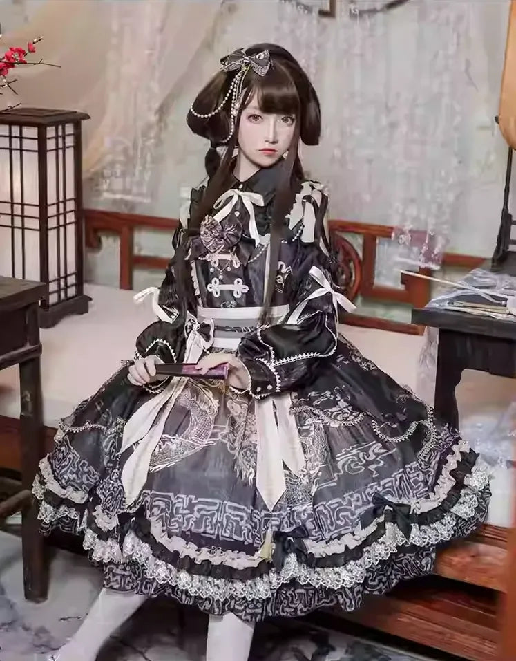 OCELOT~Yue Long Shi Yun~Daily Han Lolita Cake JSK