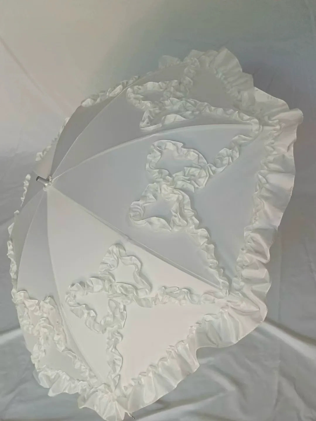 Foldable Lolita Parasol, Layered Ruffle & Window Print Style 45734:860800