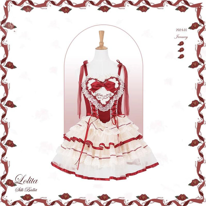 Mademoiselle Pearl~Silk Ballet~Wedding Lolita JSK Dress Princess Ballet Dress   