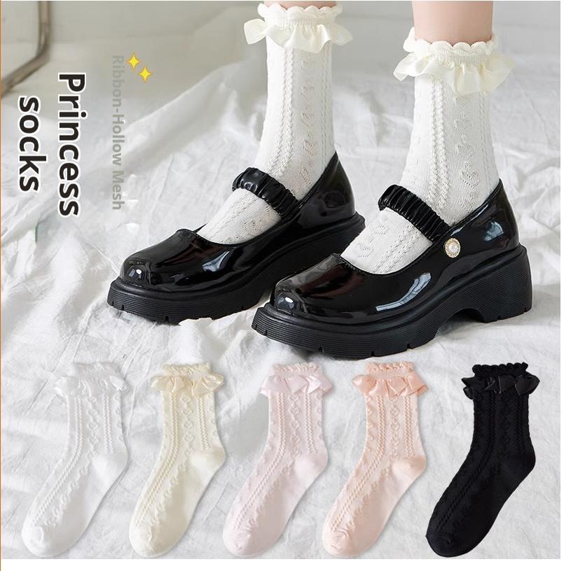 (BFM)JingChi~Sweet Lolita Socks Women's Multicolor JK Mid-Calf Socks   