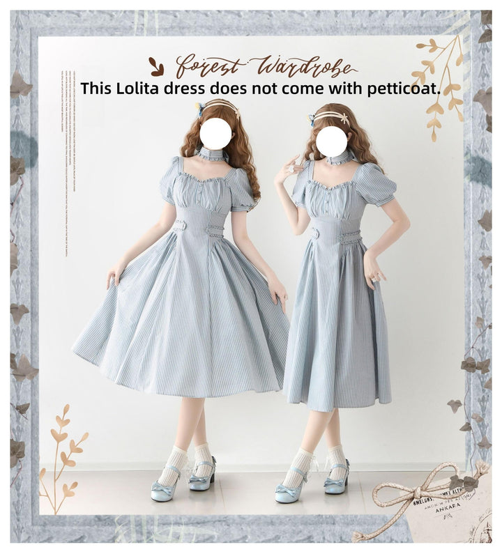 Forest Wardrobe - Chantilly Forest - Classic Lolita OP Dress With Square Neck & Underskirt 43188:771499