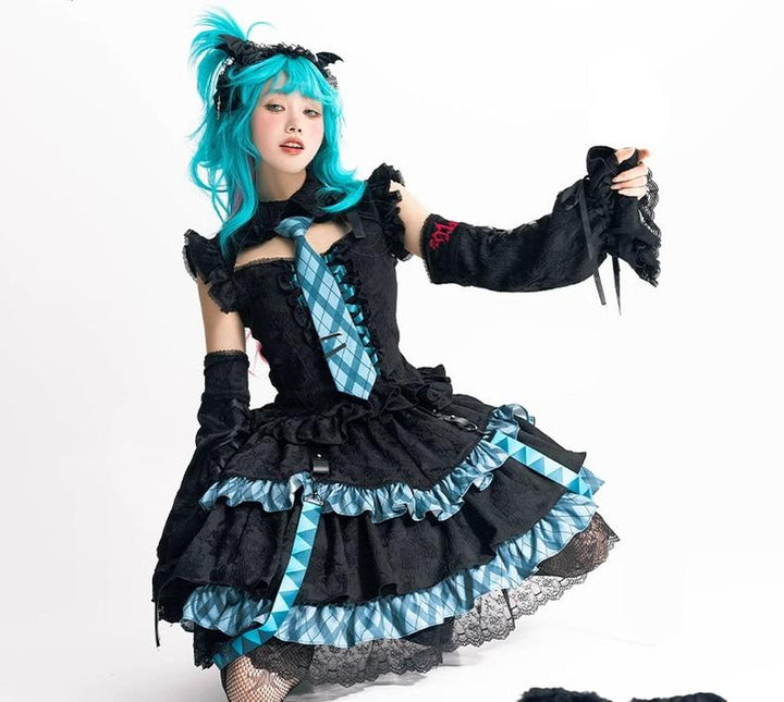 Confession Balloon~IP Collab Gothic Lolita Dress Set 38548:590036