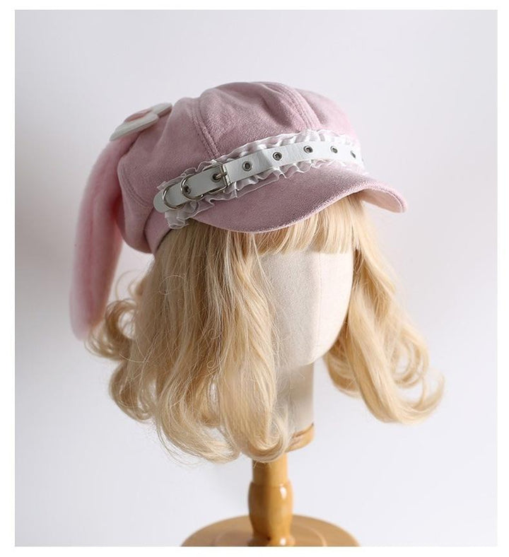 Xiaogui~Kawaii Lolita Hat Daily Baseball Cap with Detachable Ears