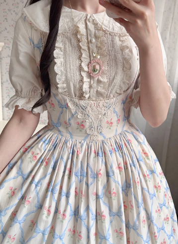 Miss Point~Little Anna~Elegant Lolita Cotton Puff Sleeve Blouse   