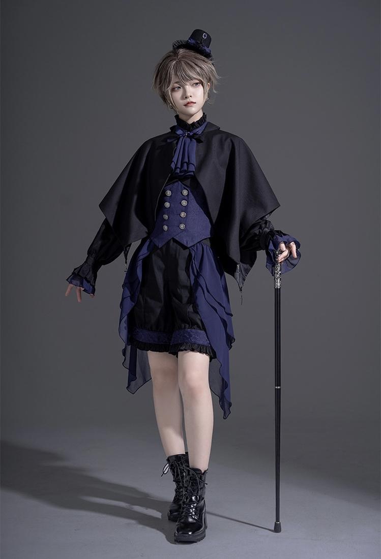 (BFM)CastleToo~Evil Twins~Ouji Lolita Dress Lolita Vest Shirt Shorts Skirt Set