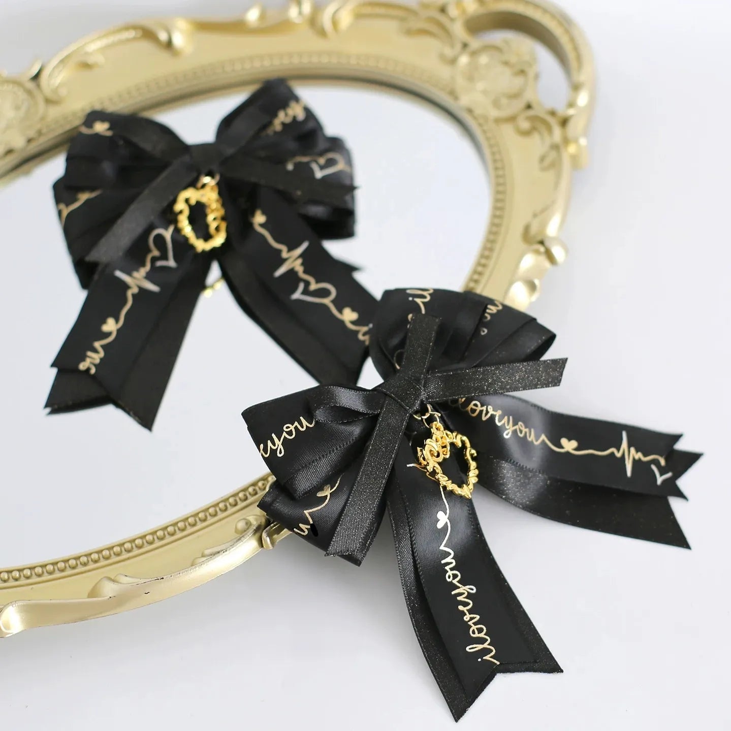 Black-gold Classic Lolita Headpiece, Gold Stamping Accent 45849:865430