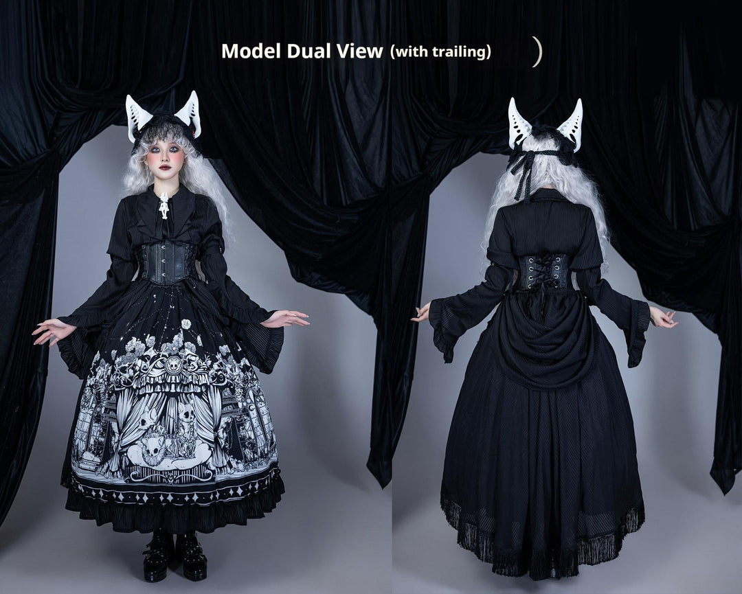 Caged Bird Hotel~Bone Theater~Halloween Gothic Lolita Fashion Shirt Skirt   