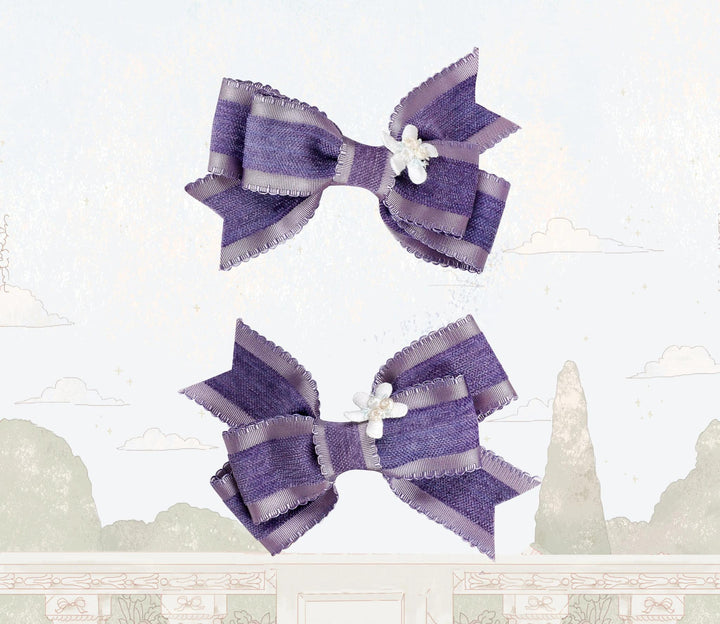 LittlePlum~Kawaii Lolita Gradient Accessories Multicolor Clip(A Pair) · Purple Gray  