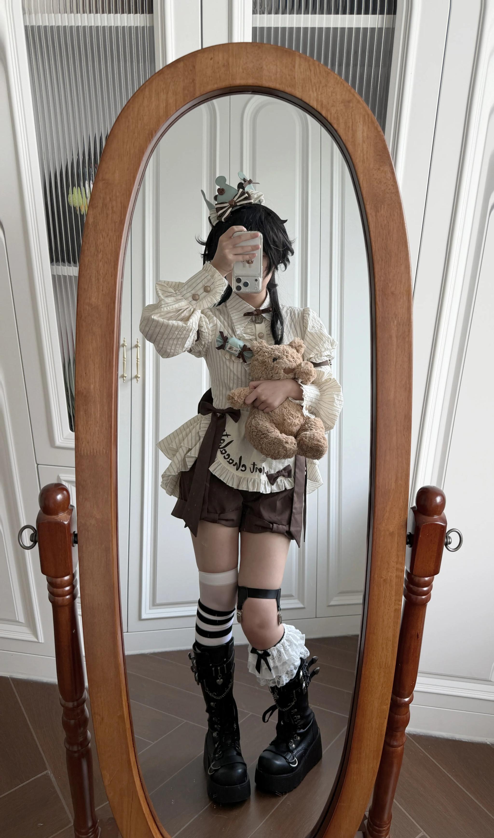 Dream Volley - Mint Chocolate Ouji Lolita Shorts or Skirt Set 45783:862333
